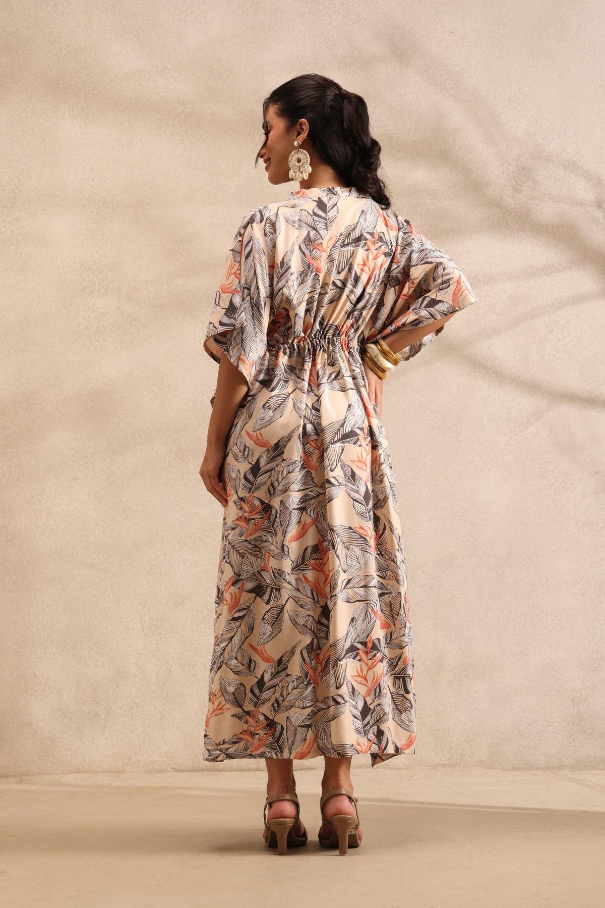 Tropical Kaftan Maxi Night Dress