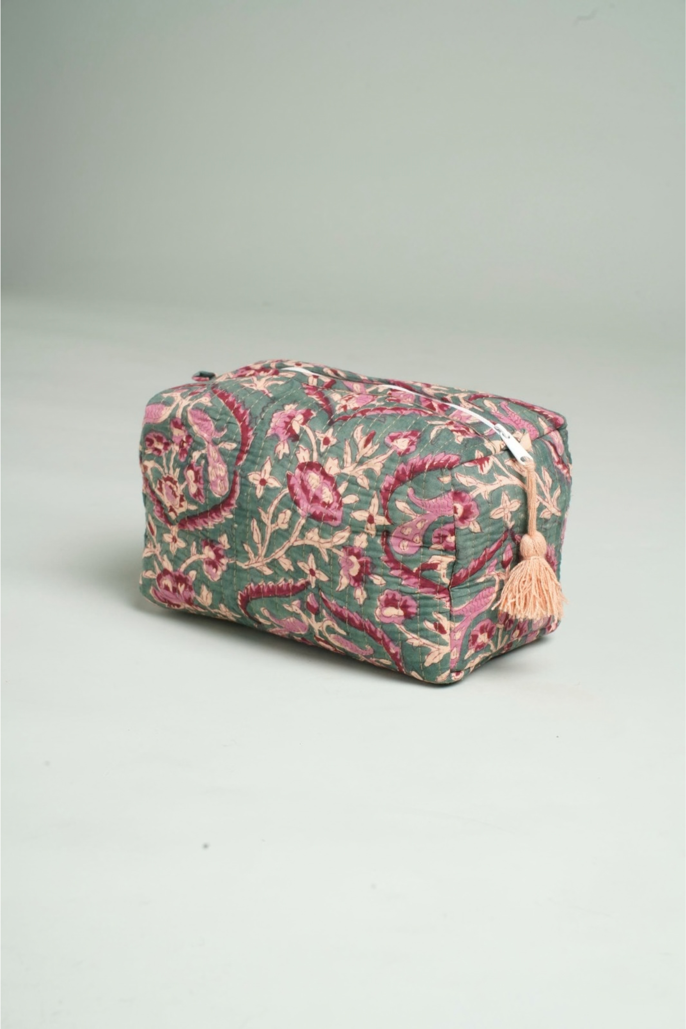 Blush Vine Quilted Pouches (Set of 3)