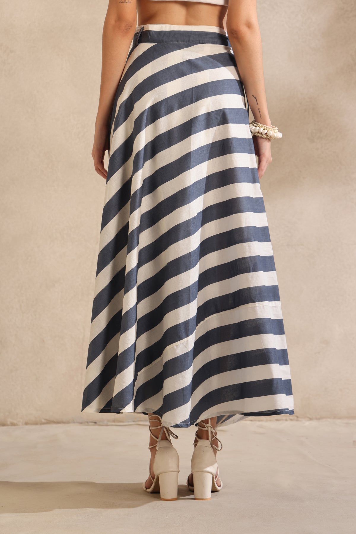 Nautical Stripes Wrap Skirt