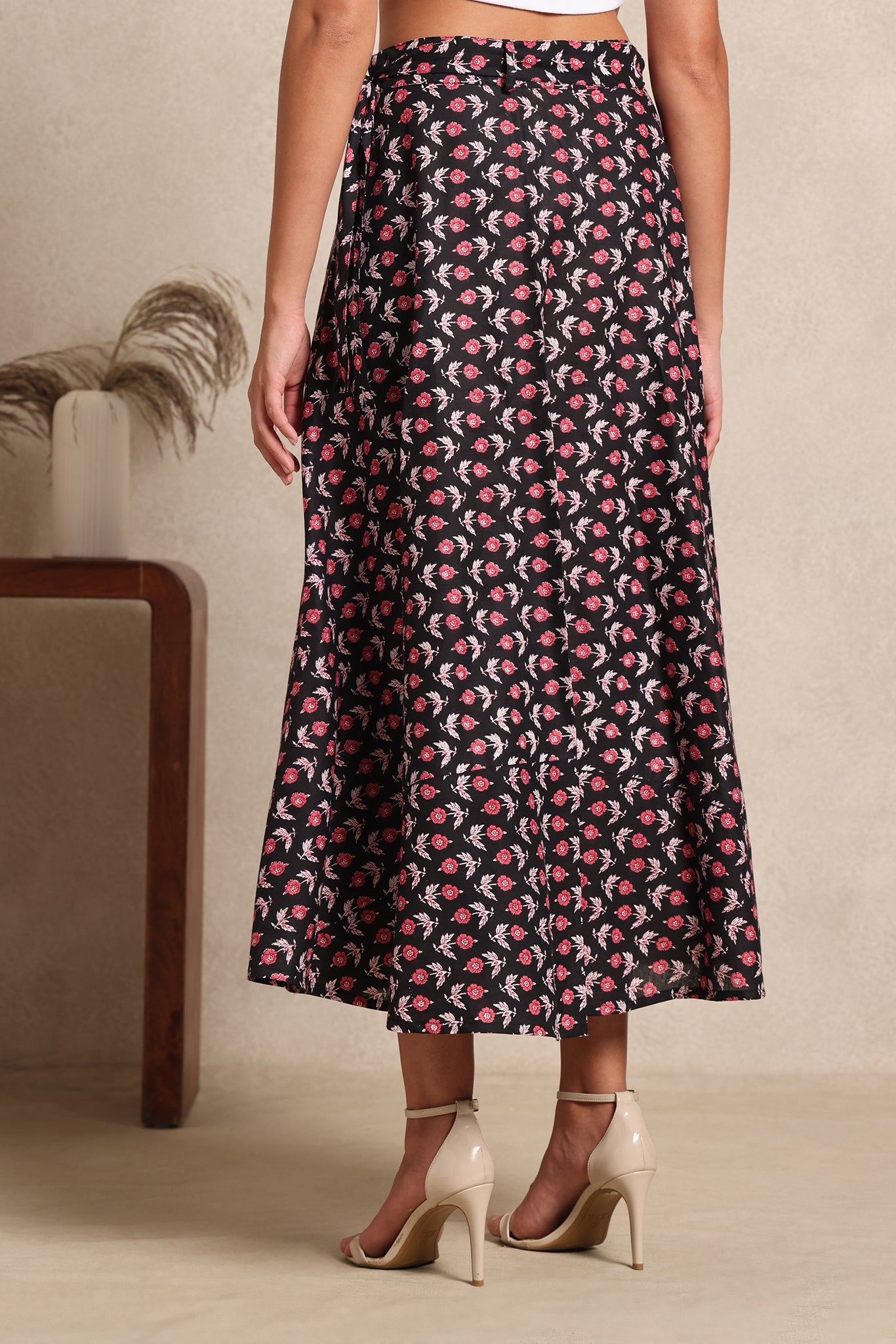Midnight Rose Wrap Skirt