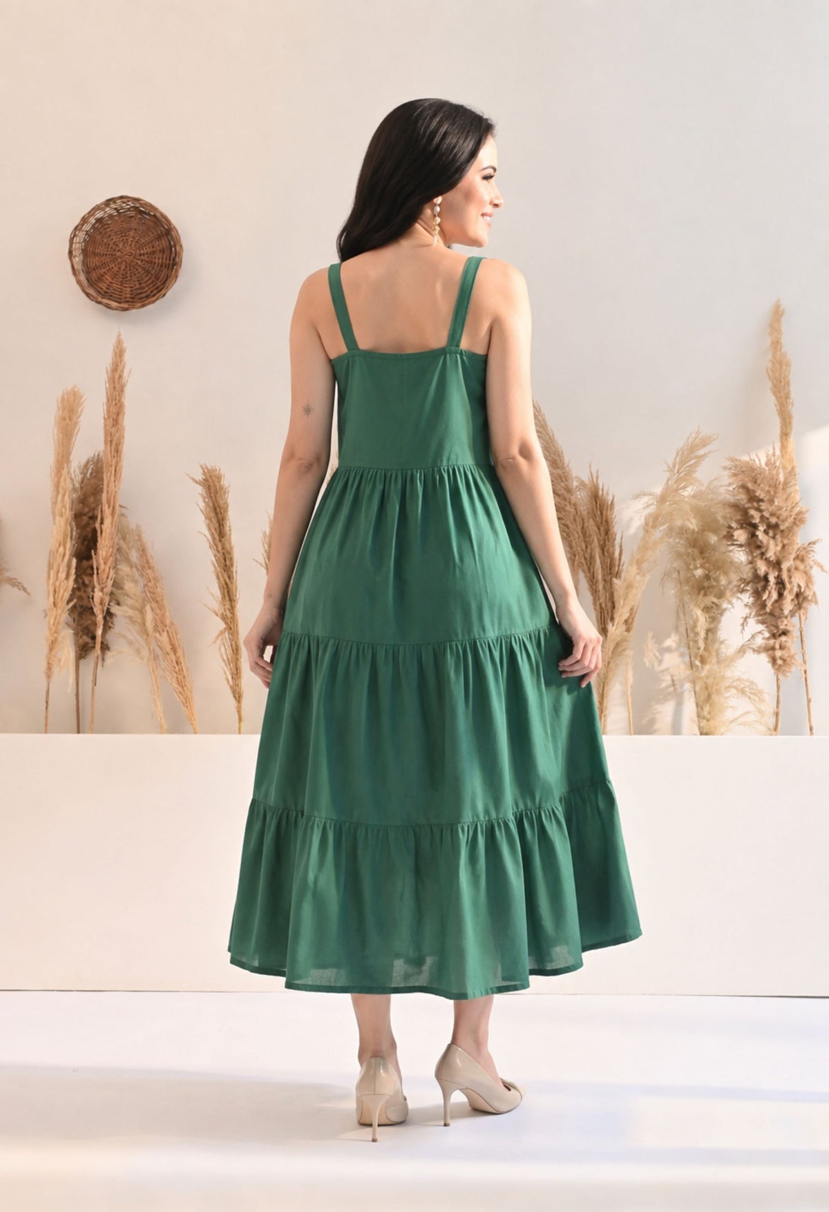Teal Tiered Dress
