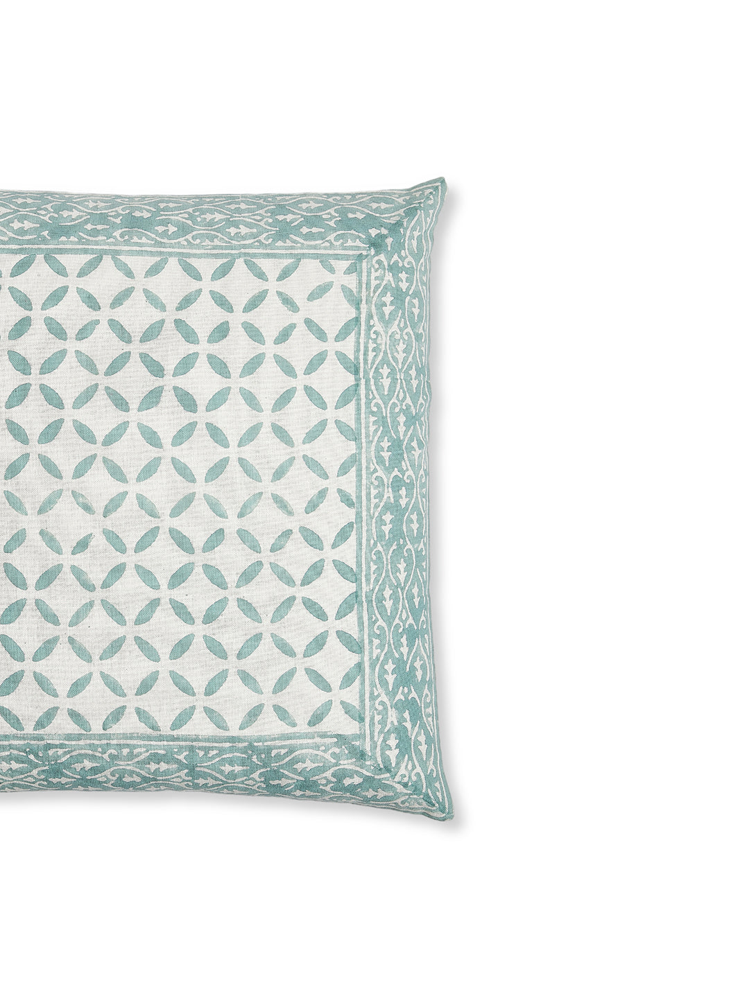 Summer Green Cushion Cover - Block Printed - Ayuda Homes
