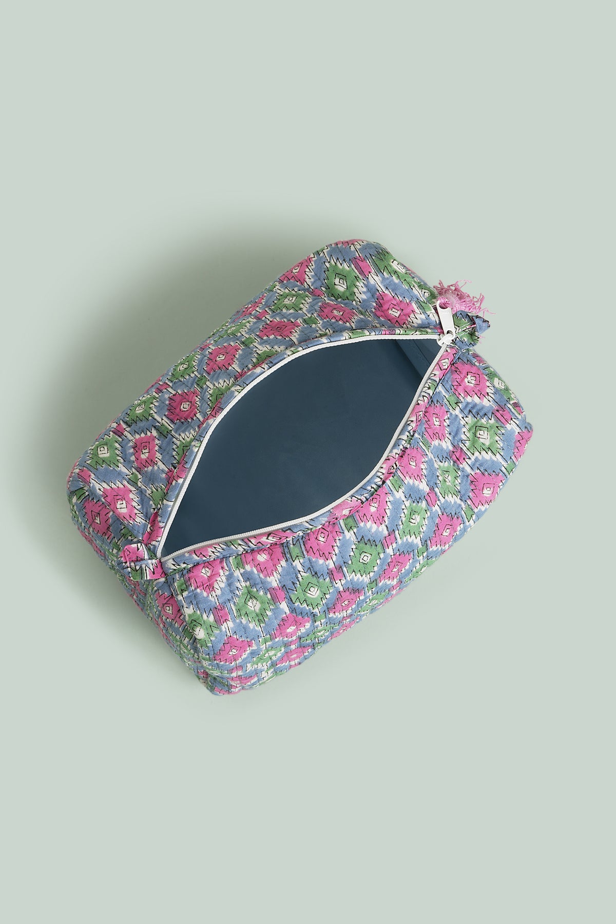 Gulabi Ikat Quilted Pouches (Set of 3)
