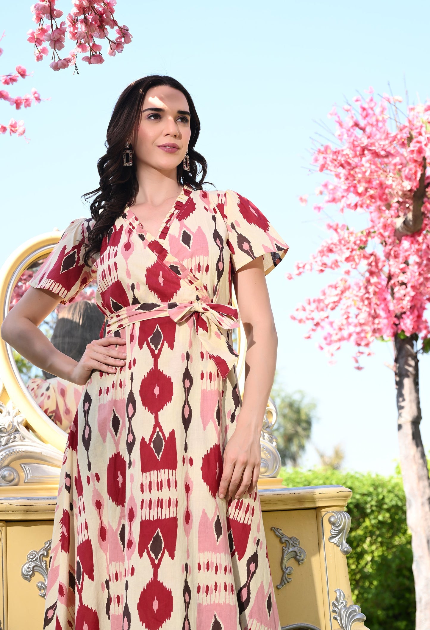 Timeless Ikat Wrap Dress