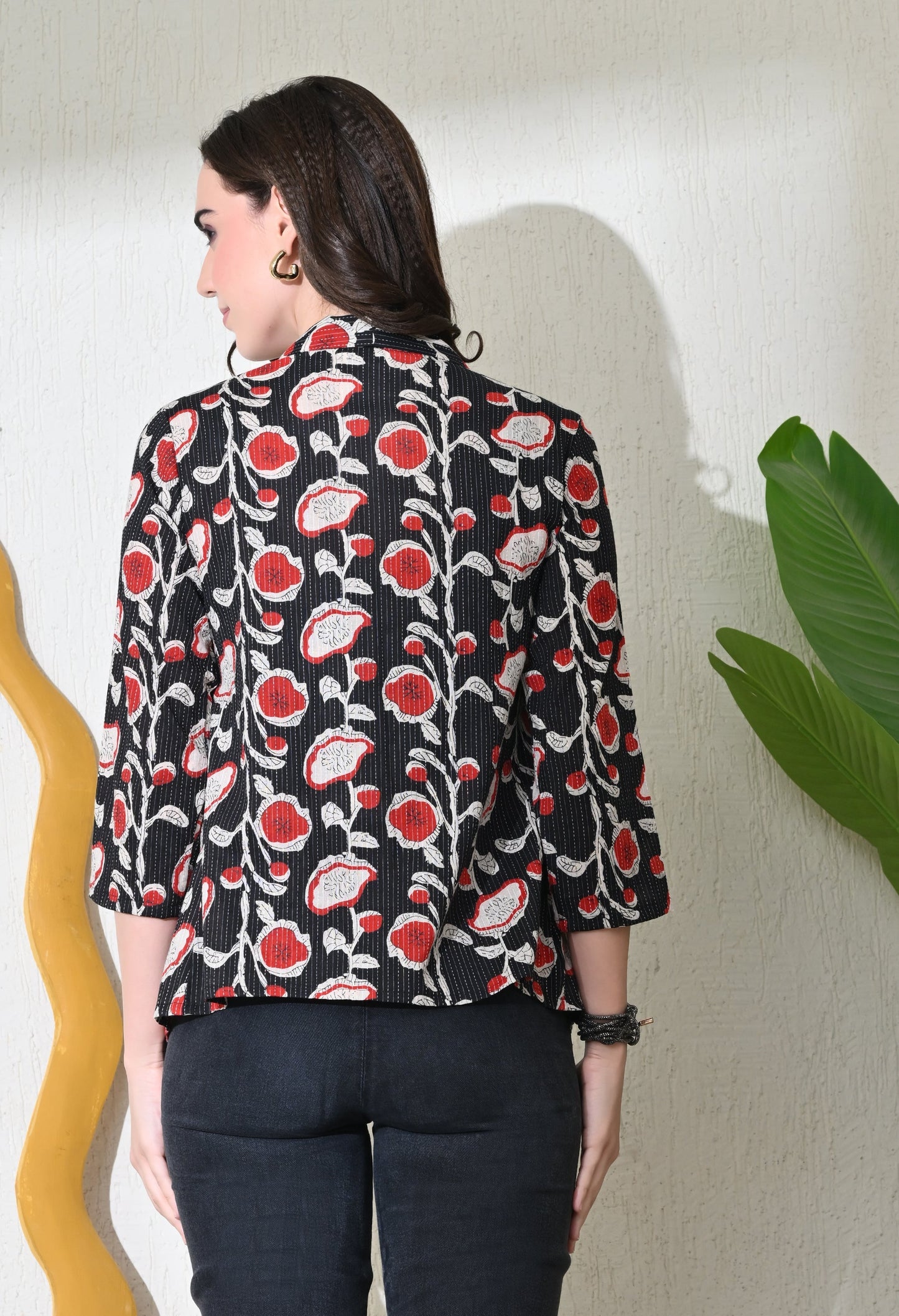 Black Flower Shrug