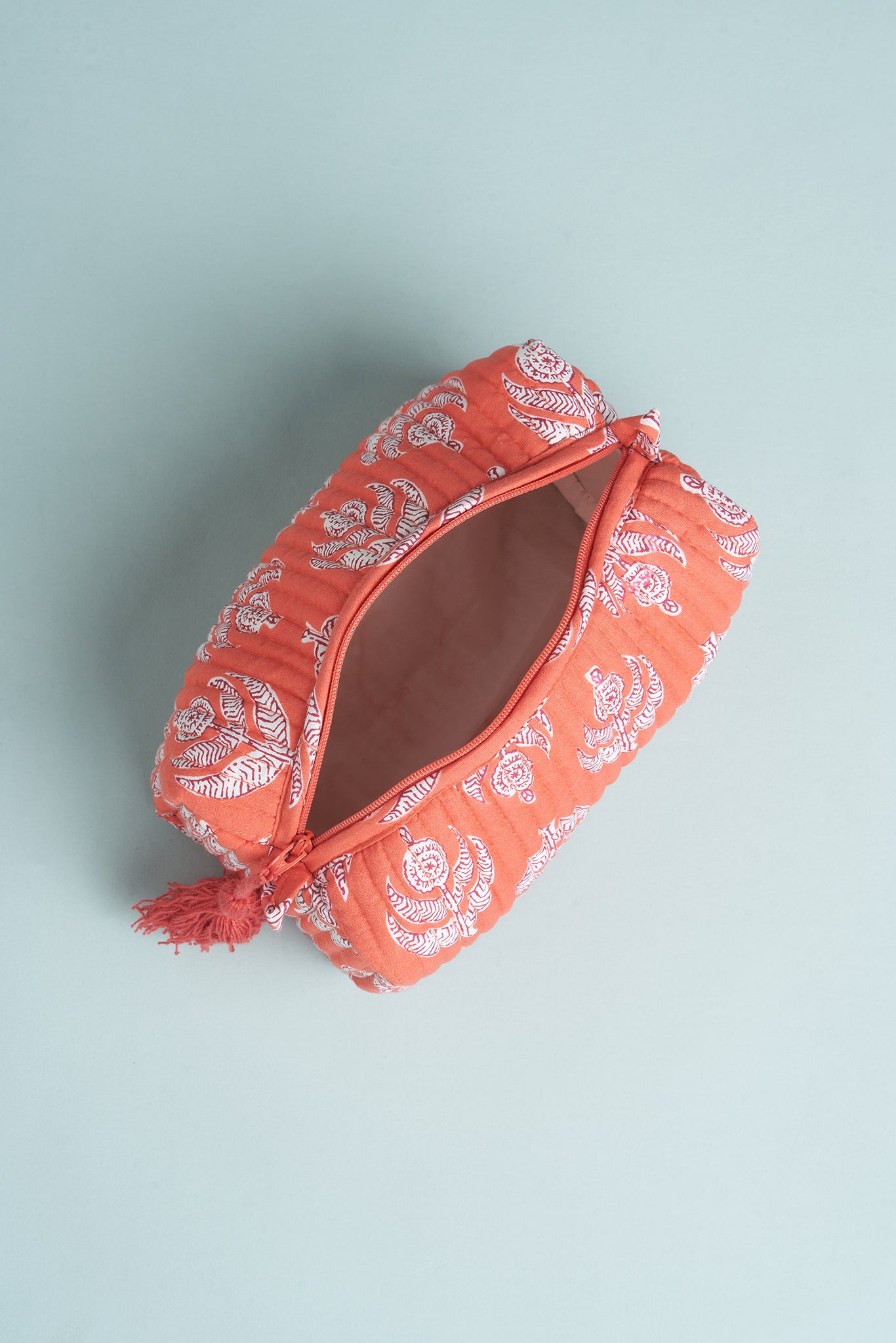 Kesariya Glow Quilted Pouches (Set of 3)