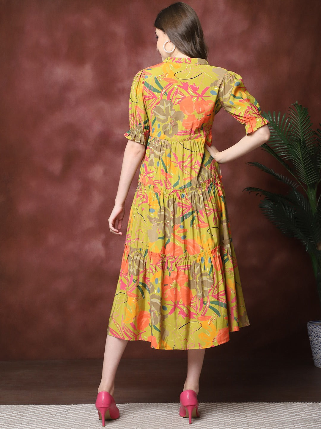 Blooming Petals Midi Dress