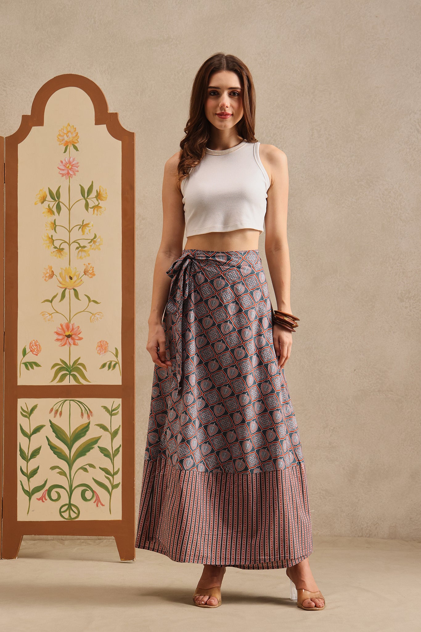 Sable Story Wrap Skirt