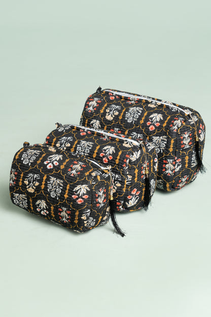 Midnight Garden Quilted Pouches (Set of 3)