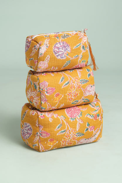 Marigold Garden Quilted Pouches (Set of 3)