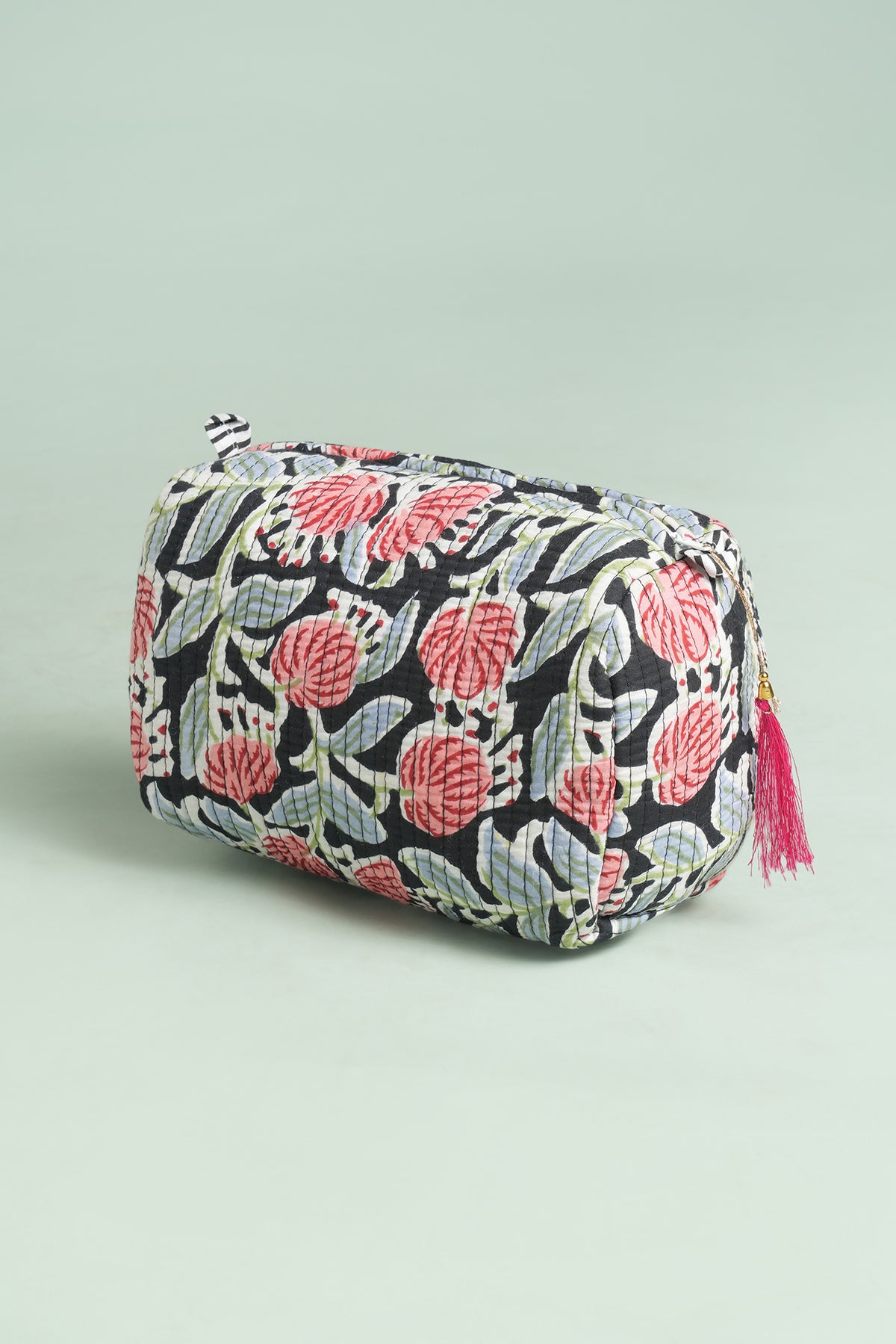 Coral Grove Quilted Pouches (Set of 3)