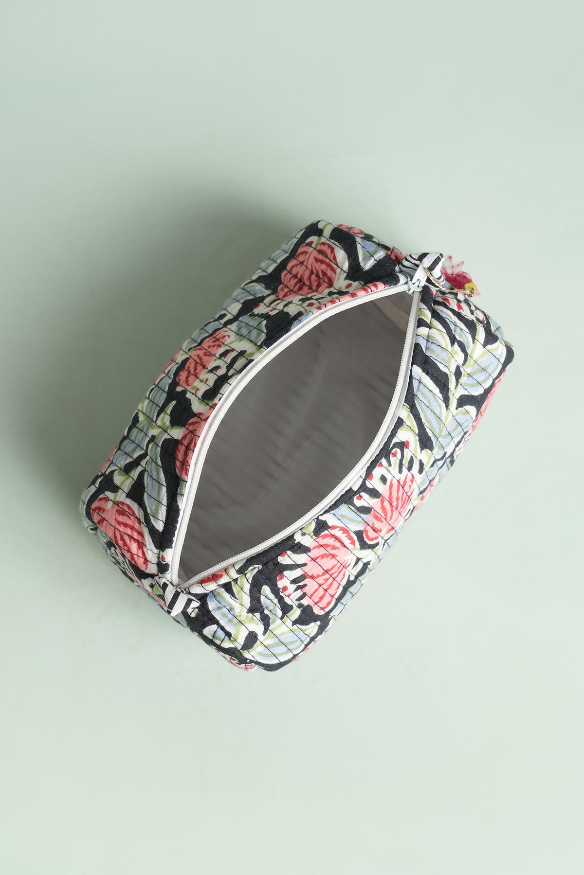 Coral Grove Quilted Pouches (Set of 3)