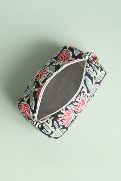Coral Grove Quilted Pouches (Set of 3)
