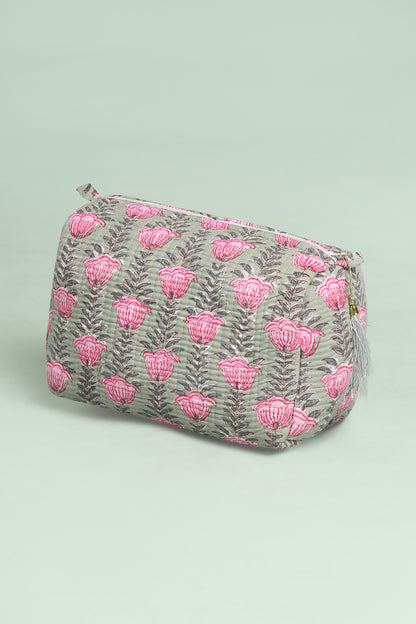 Sage Tulip Quilted Pouches (Set of 3)