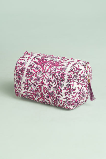 Rani Pink Quilted Pouches (Set of 3)