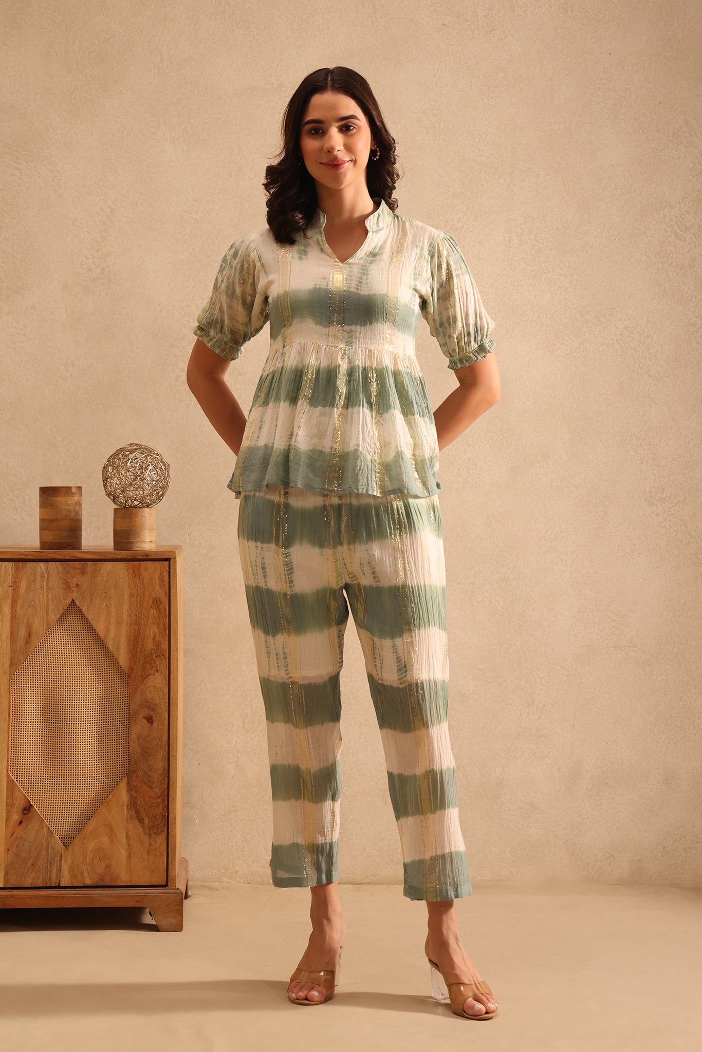 Olive Mirage Co-ord Set