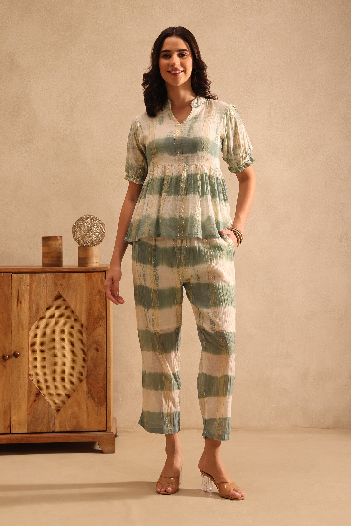 Olive Mirage Co-ord Set