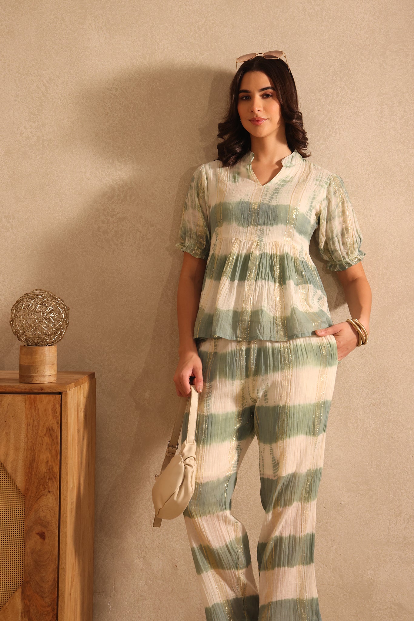 Olive Mirage Co-ord Set