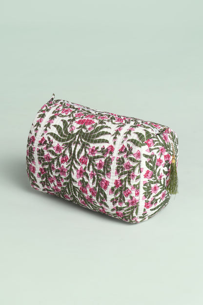 Pink Fern Quilted Pouches (Set of 3)
