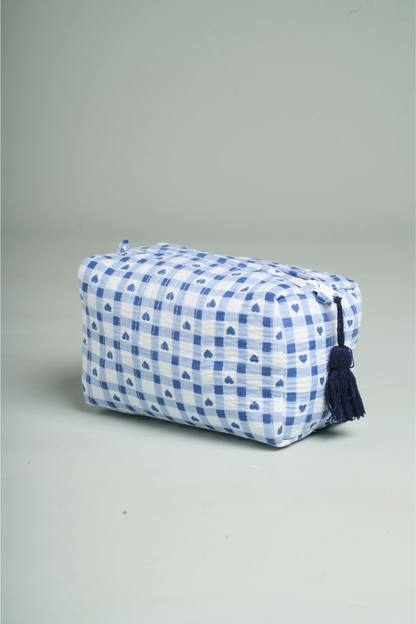 Hearts & Checks Quilted Pouches (Set of 3)