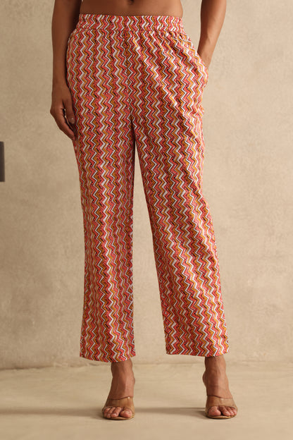 Peach Chevron Co-ord Set