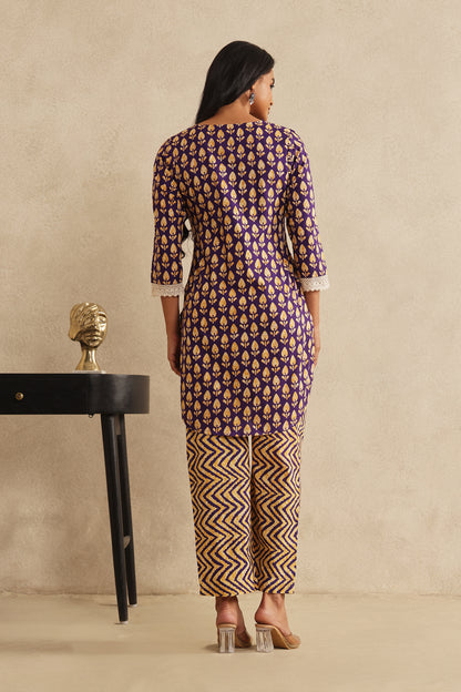 Purple Boota Co-ord Set