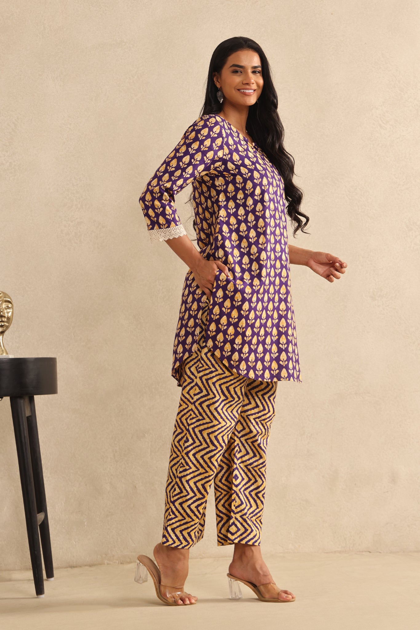 Purple Boota Co-ord Set