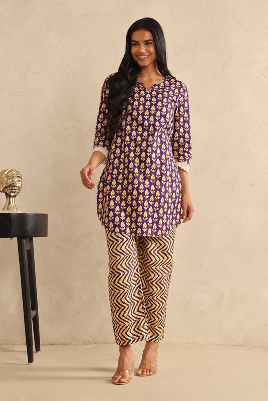 Purple Boota Co-ord Set