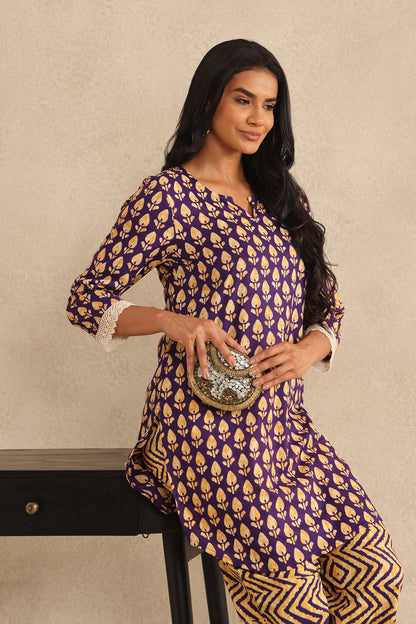 Purple Boota Co-ord Set