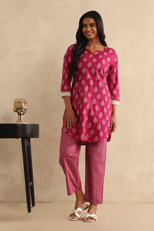 Magenta Motif Co-ord Set