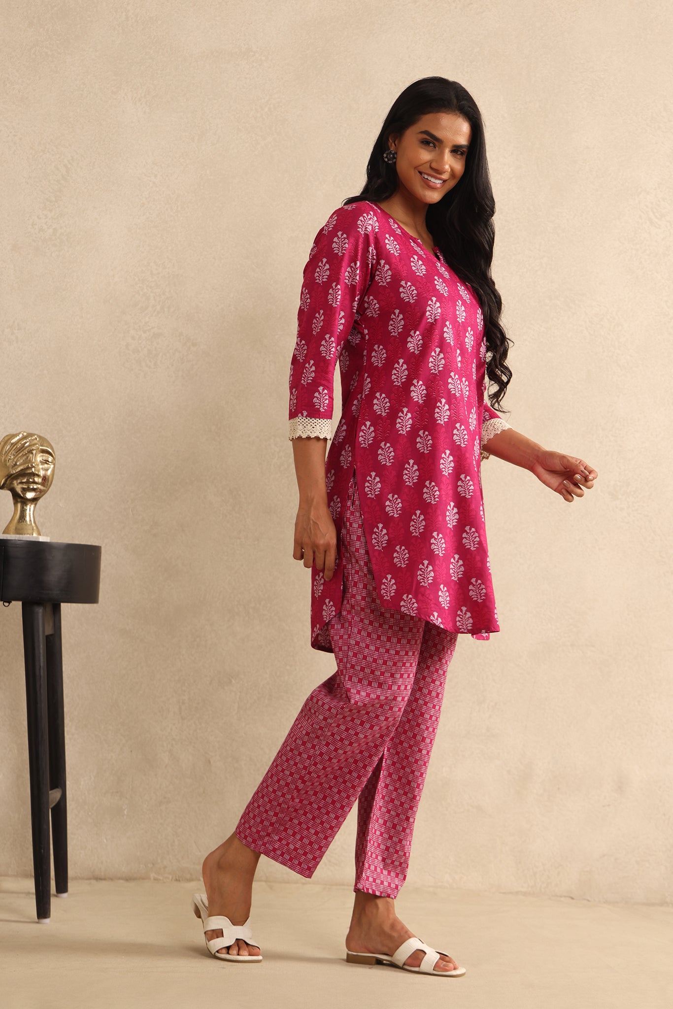 Magenta Motif Co-ord Set