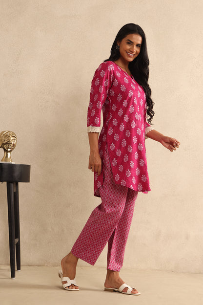 Magenta Motif Co-ord Set