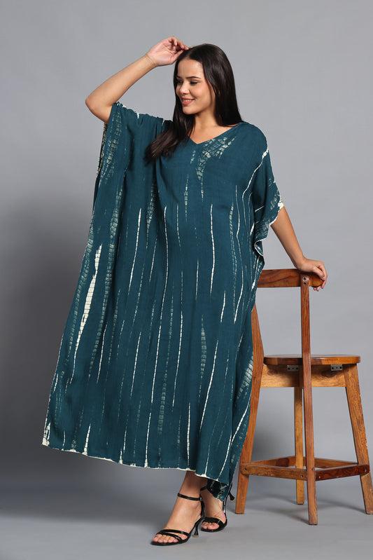 Teal Drift Kaftan