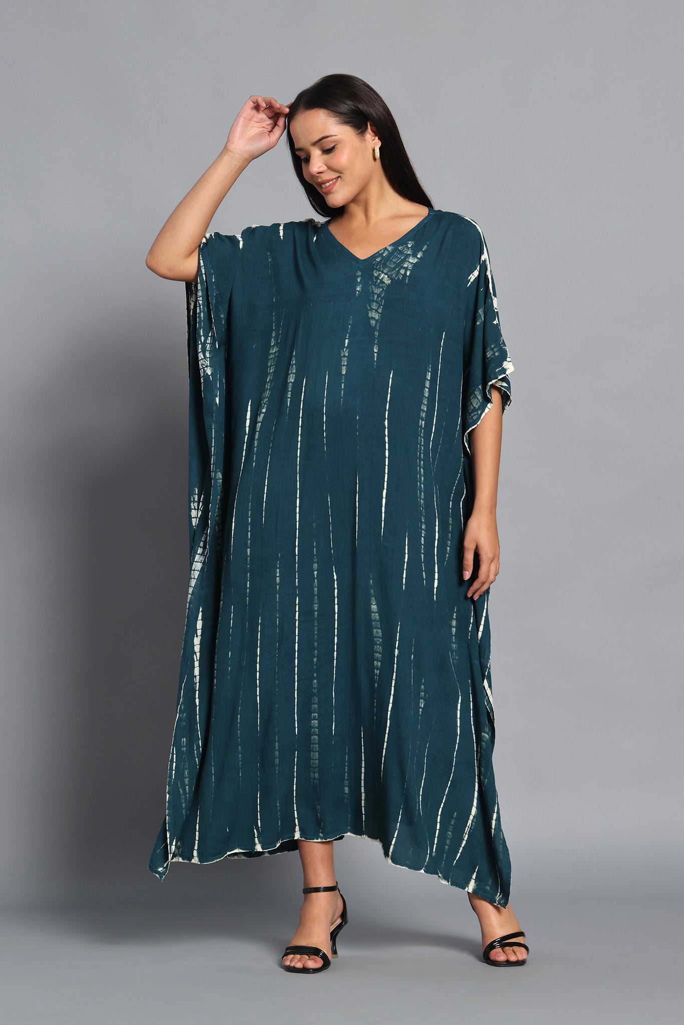 Teal Drift Kaftan