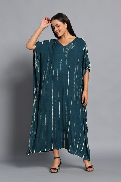Teal Drift Kaftan