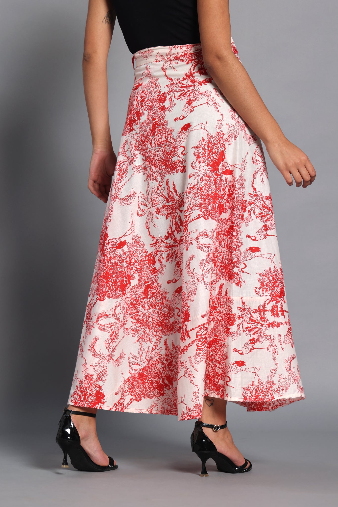 Scarlet Safari Wrap Skirt