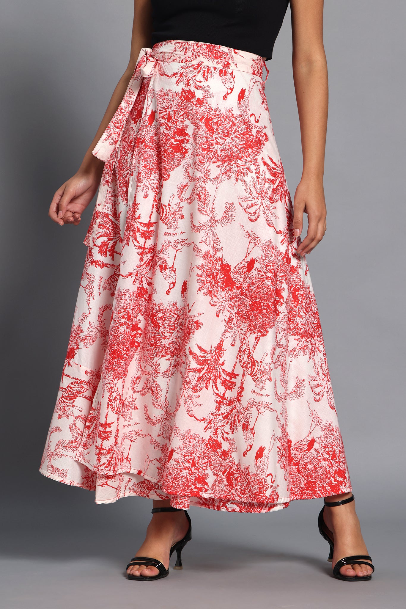 Scarlet Safari Wrap Skirt