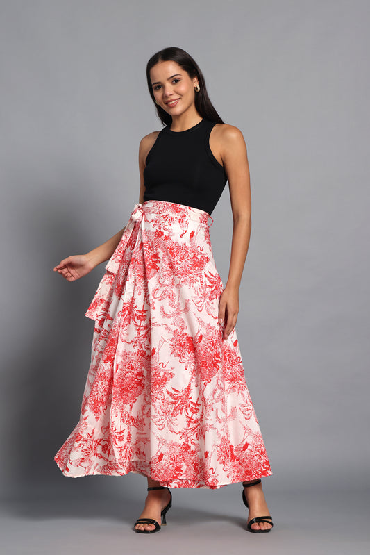 Scarlet Safari Wrap Skirt
