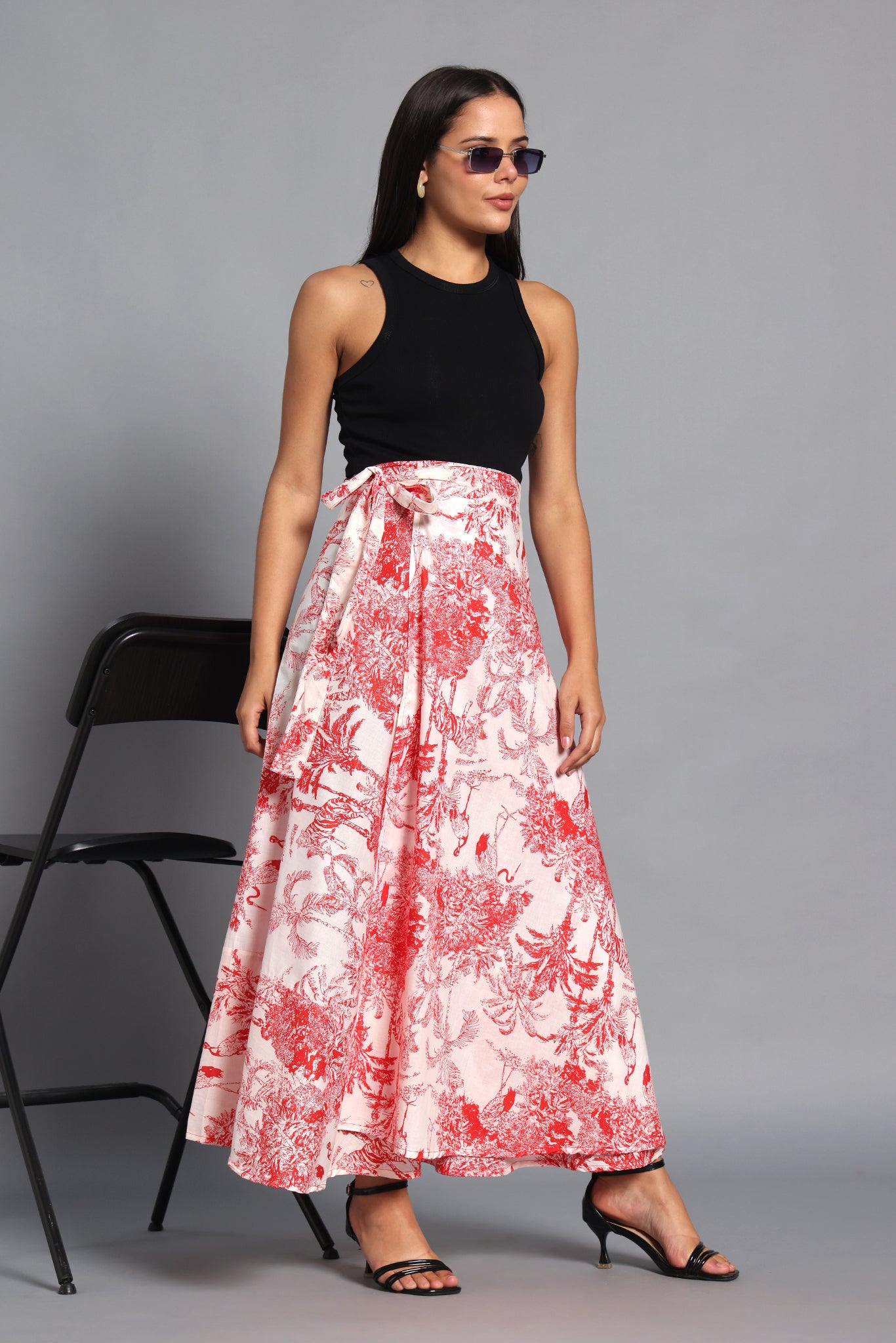 Scarlet Safari Wrap Skirt