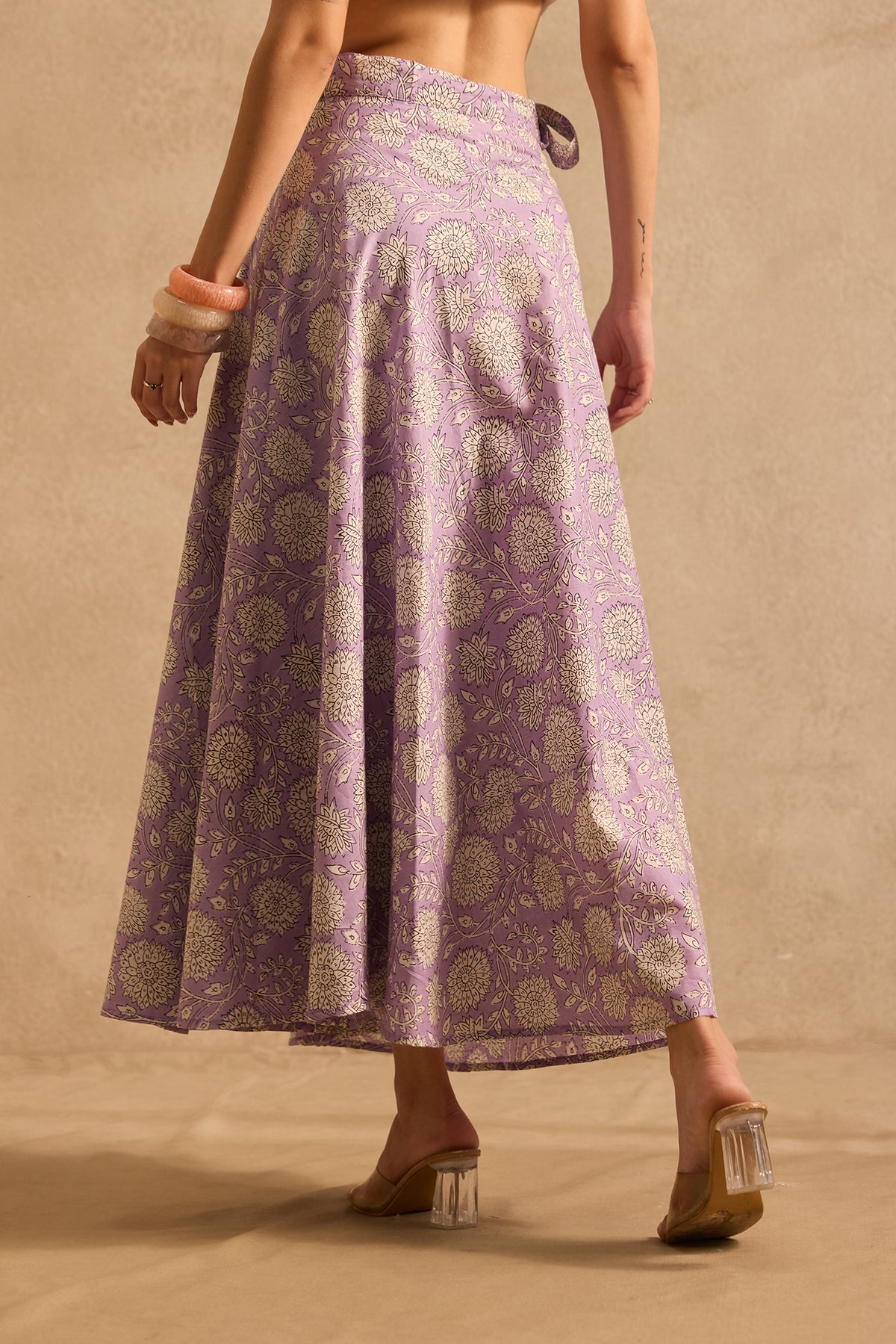 Lilac Bloom Wrap Skirt