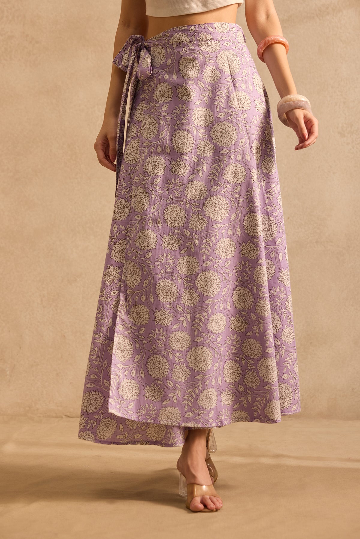 Lilac Bloom Wrap Skirt
