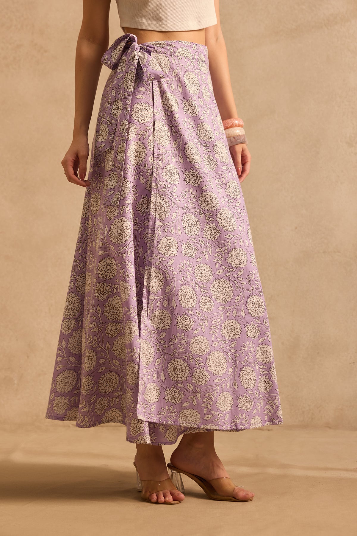 Lilac Bloom Wrap Skirt