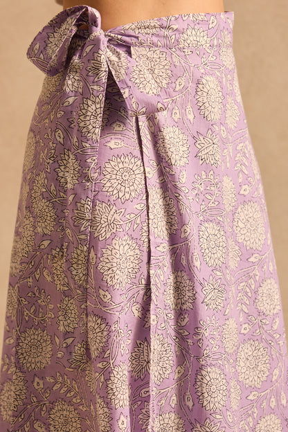 Lilac Bloom Wrap Skirt