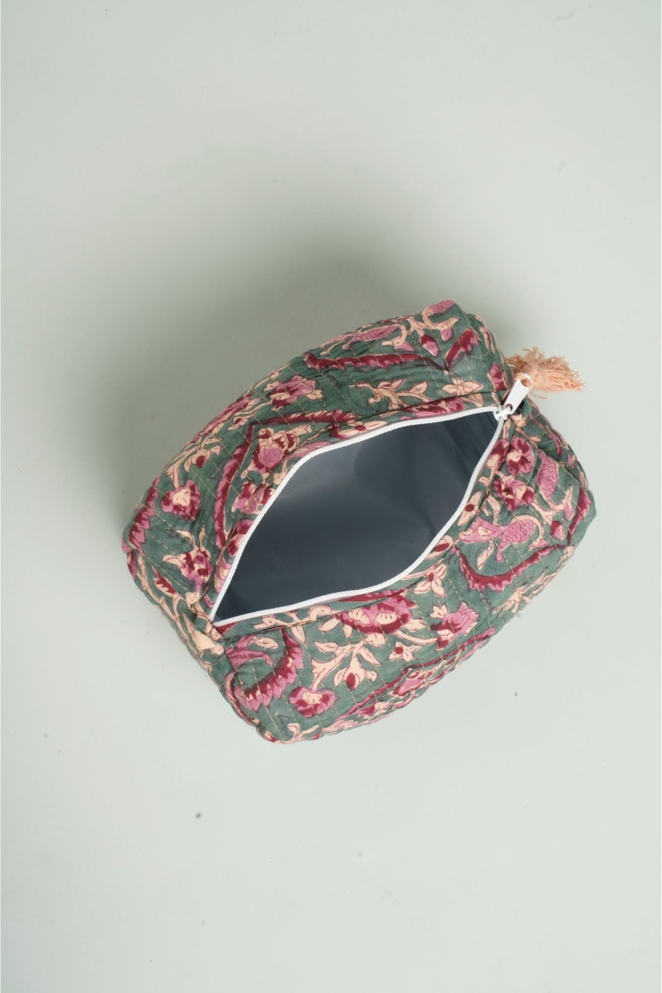 Blush Vine Quilted Pouches (Set of 3)