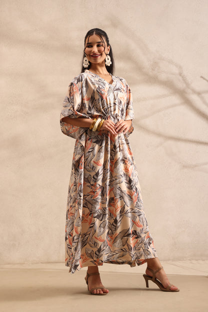 Tropical Kaftan Maxi Night Dress