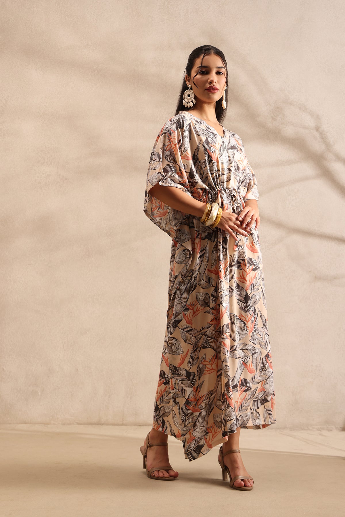 Tropical Kaftan Maxi Night Dress