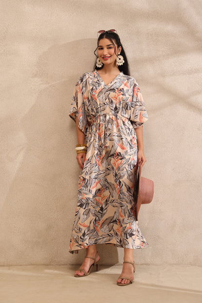 Tropical Kaftan Maxi Night Dress