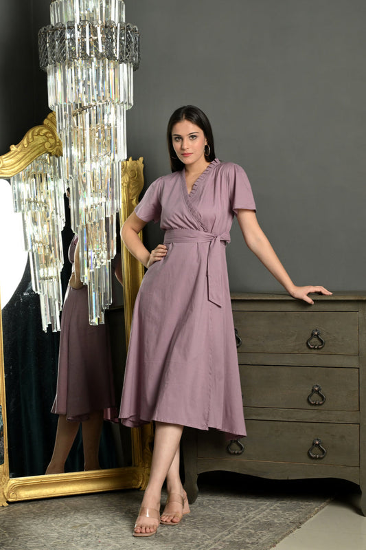 Lavender Wrap Dress