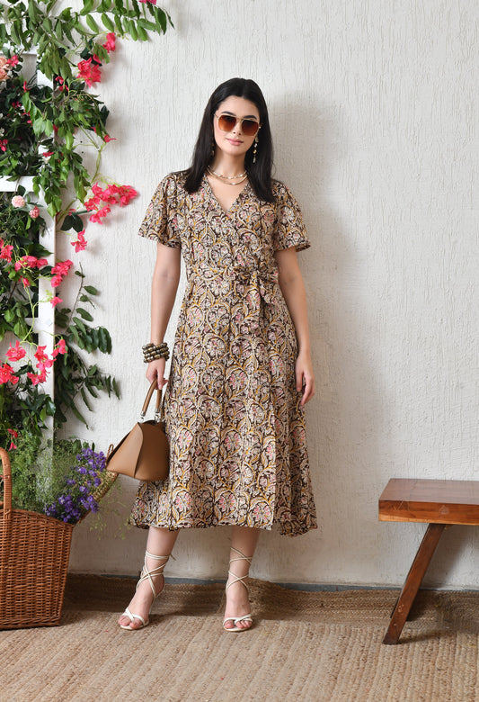 Mocha Bliss Wrap Dress