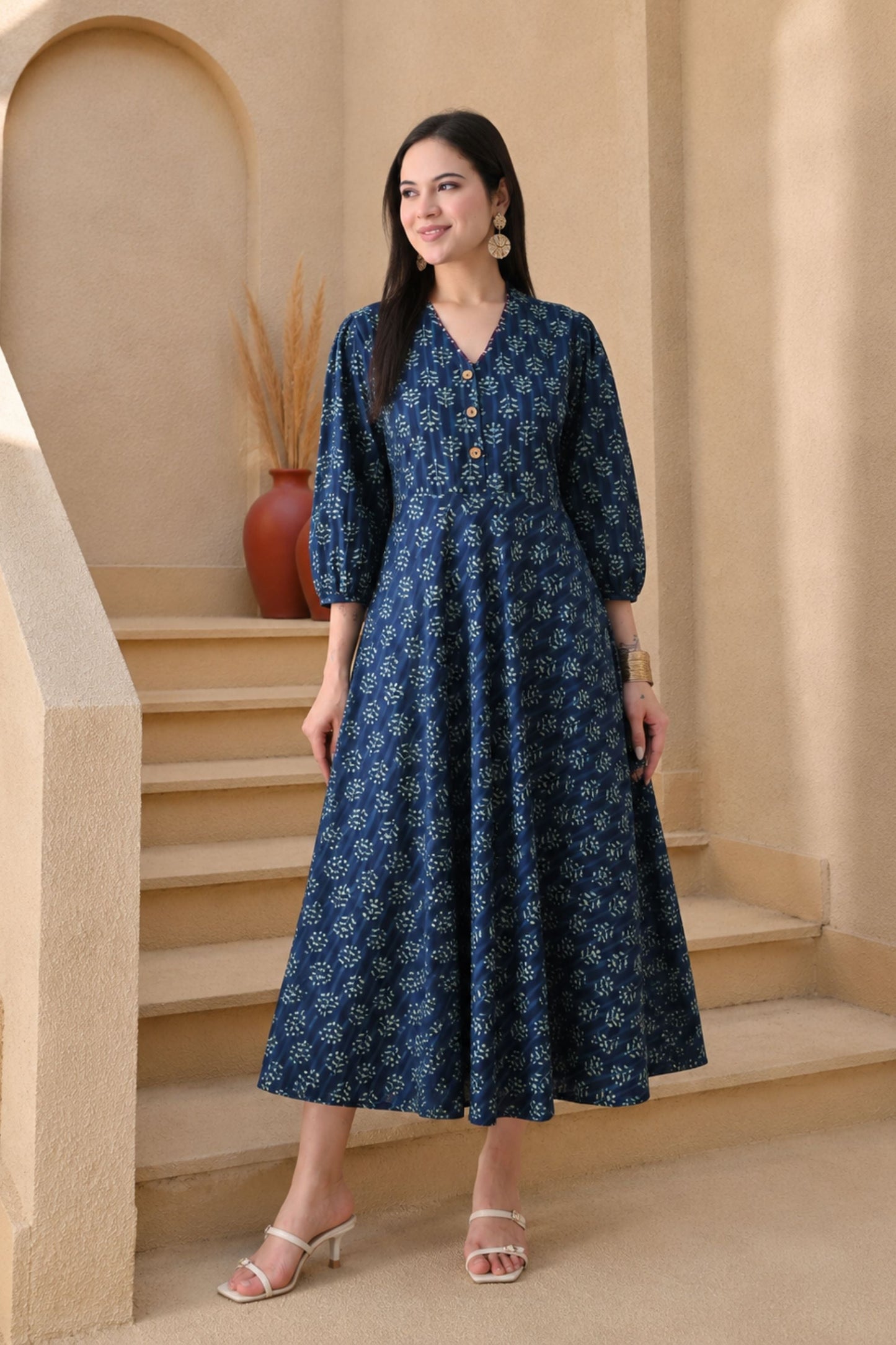 Bagru Block Dress